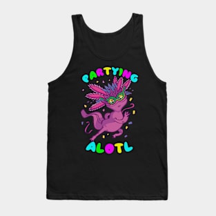 Cute Axolotl Mardi Grass Festival Tank Top